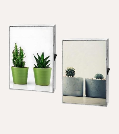 Cuelga Llaves de Madera con Diseño de Plantas