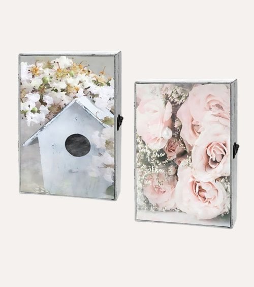 Cuelga Llaves de Madera con Diseño de Flores