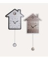 Reloj de Pared en Forma de Casa con Péndulo