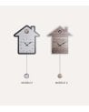 Reloj de Pared en Forma de Casa con Péndulo