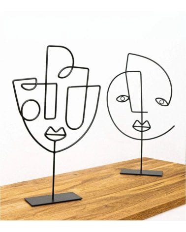 Rostro de Metal Abstracto para Decoración