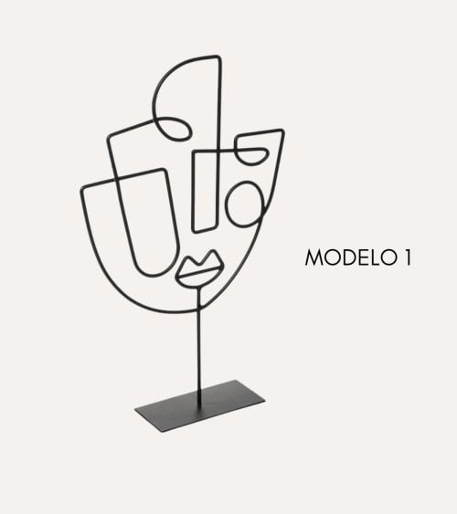 Rostro de Metal Abstracto para Decoración