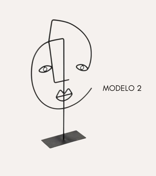 Rostro de Metal Abstracto para Decoración