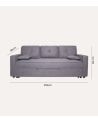 Sofá Cama Gris 90 con Brazos Tapizado Malmo Dax