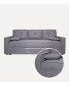 Sofá Cama Gris 90 con Brazos Tapizado Malmo Dax