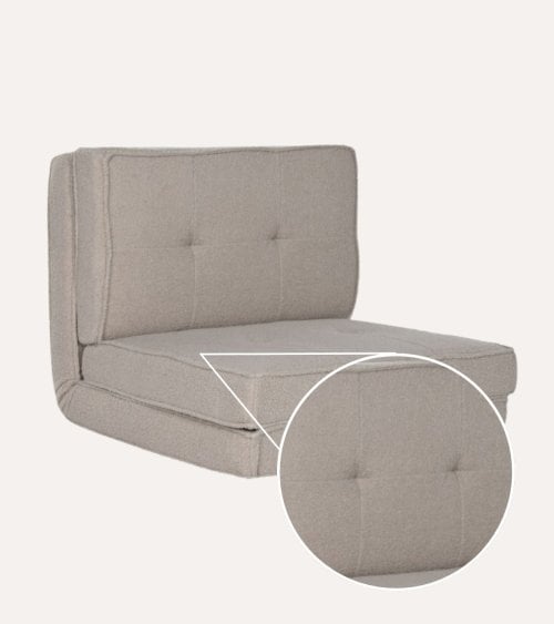 Sofá Cama Plegable de Metal y Poliéster