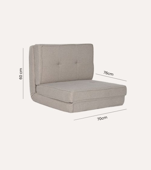 Sofá Cama Plegable de Metal y Poliéster