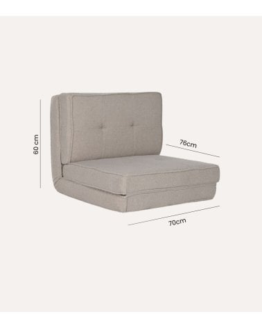 Sofá Cama Plegable de Metal y Poliéster