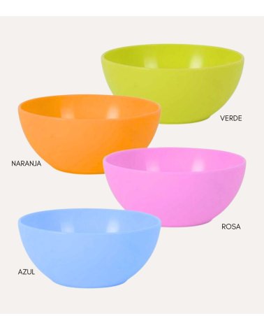 Cuenco Colorido Dem Bahía de Plástico