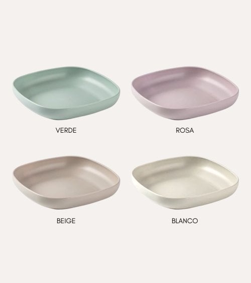 Plato Cuadrado Stilo de Plástico