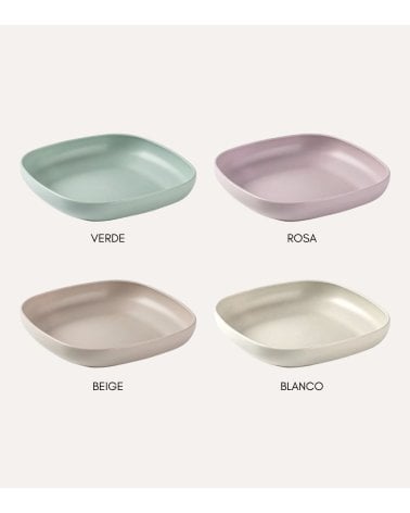 Plato Cuadrado Stilo de Plástico