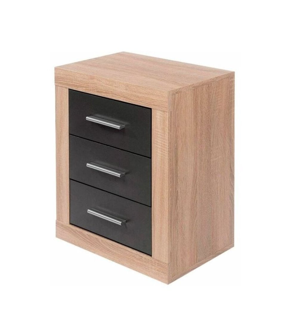 Mesita de Noche con Tres Cajones Lara