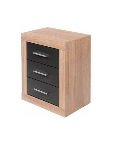 Mesita de Noche con Tres Cajones Lara