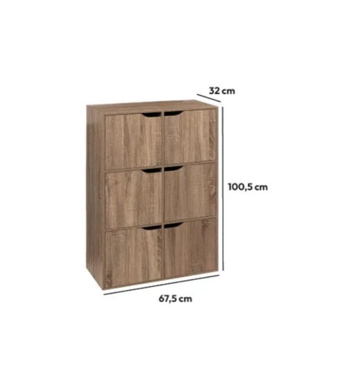 Estantería Mix N'modul de 6 Modulos con Puertas