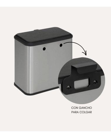 Cubo de Basura Compost de Acero Inox y PP