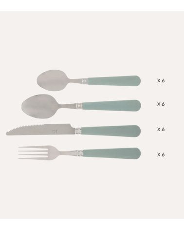 Set de 24 Cubiertos Colorama de Acero Inox