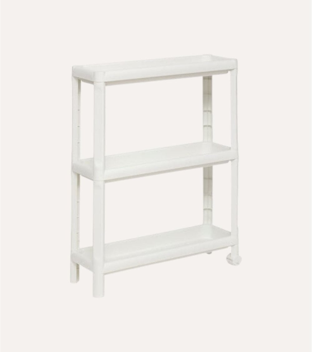 Estante Estrecho de 3 Niveles con Ruedas
