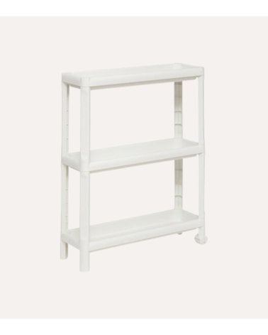 Estante Estrecho de 3 Niveles con Ruedas