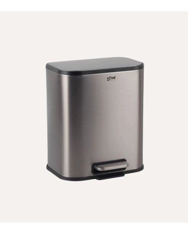 Cubo de Basura Mate de Pedal de Acero Inox y PP