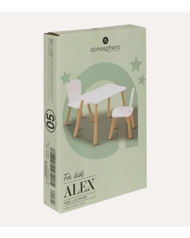 Set de Mesa y 2 Sillas Infantiles Alex