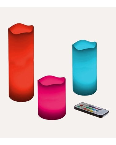 Set de 3 Velas LED y Mando