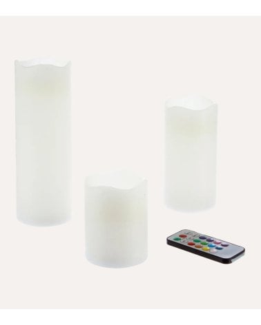 Set de 3 Velas LED y Mando