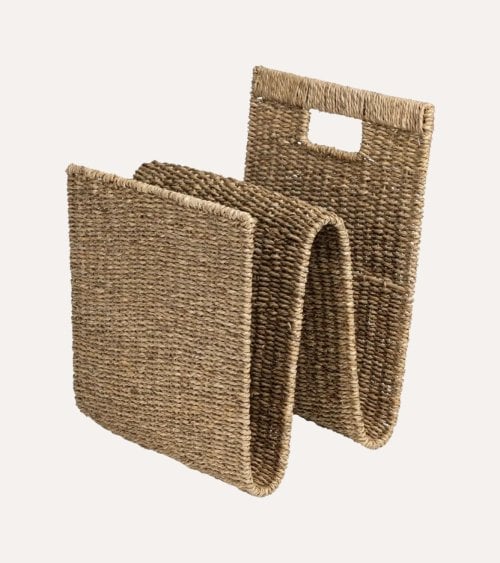 Revistero W de Metal y Fribra Natural