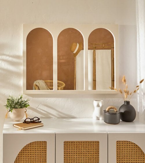 Espejo Mural de 3 Partes Sohane de MDF