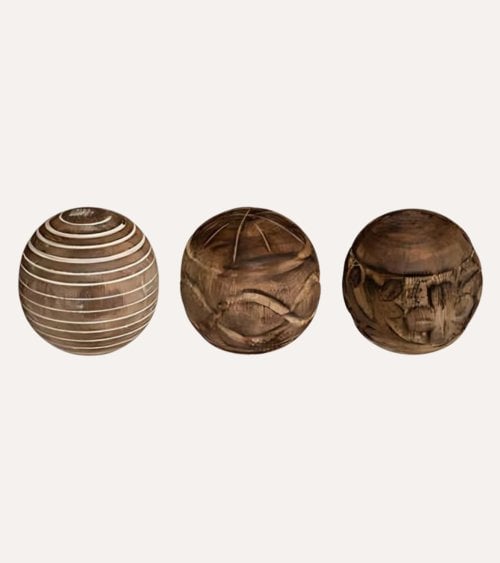 Bola Decorativa de Madera Mango