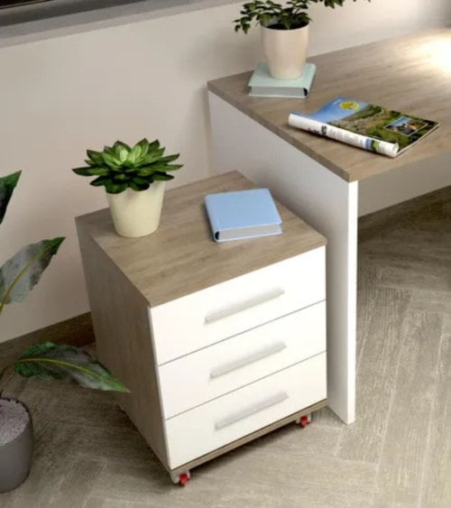 Cajonera Buck de 3 Cajones con Ruedas