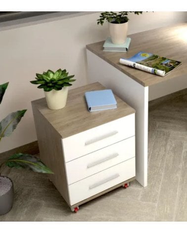 Cajonera Buck de 3 Cajones con Ruedas