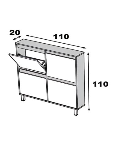 Zapatero Laura con 4 Trampones