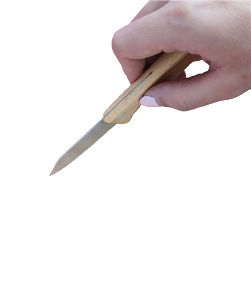 Cuchillo Pela-Verdura con Mango de Madera