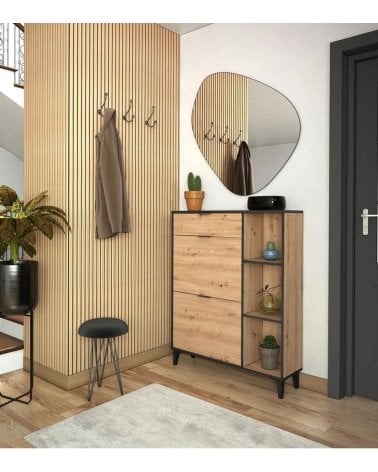 Zapatero Roble Albar con Trampones y Baldas