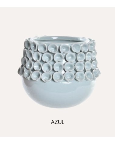 Jarrón Gres de Flores de 14 cm