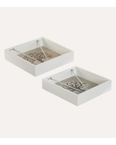 Servilletero con Árbol de MDF y Metal
