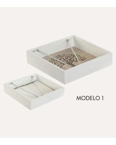 Servilletero con Árbol de MDF y Metal