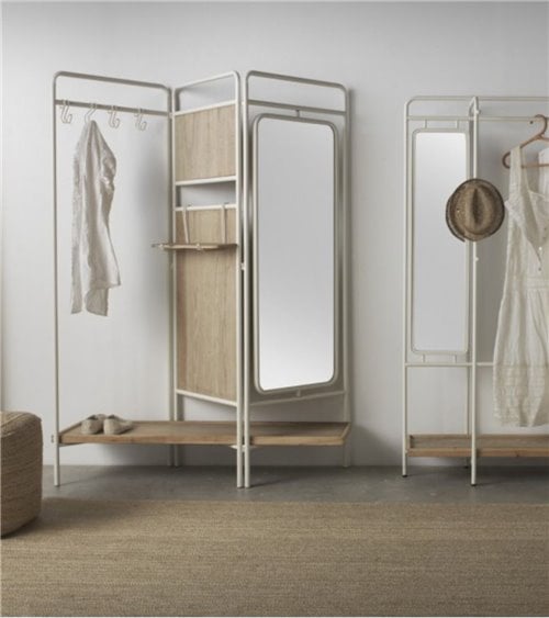 Perchero con Tres Hojas en Forma de Biombo