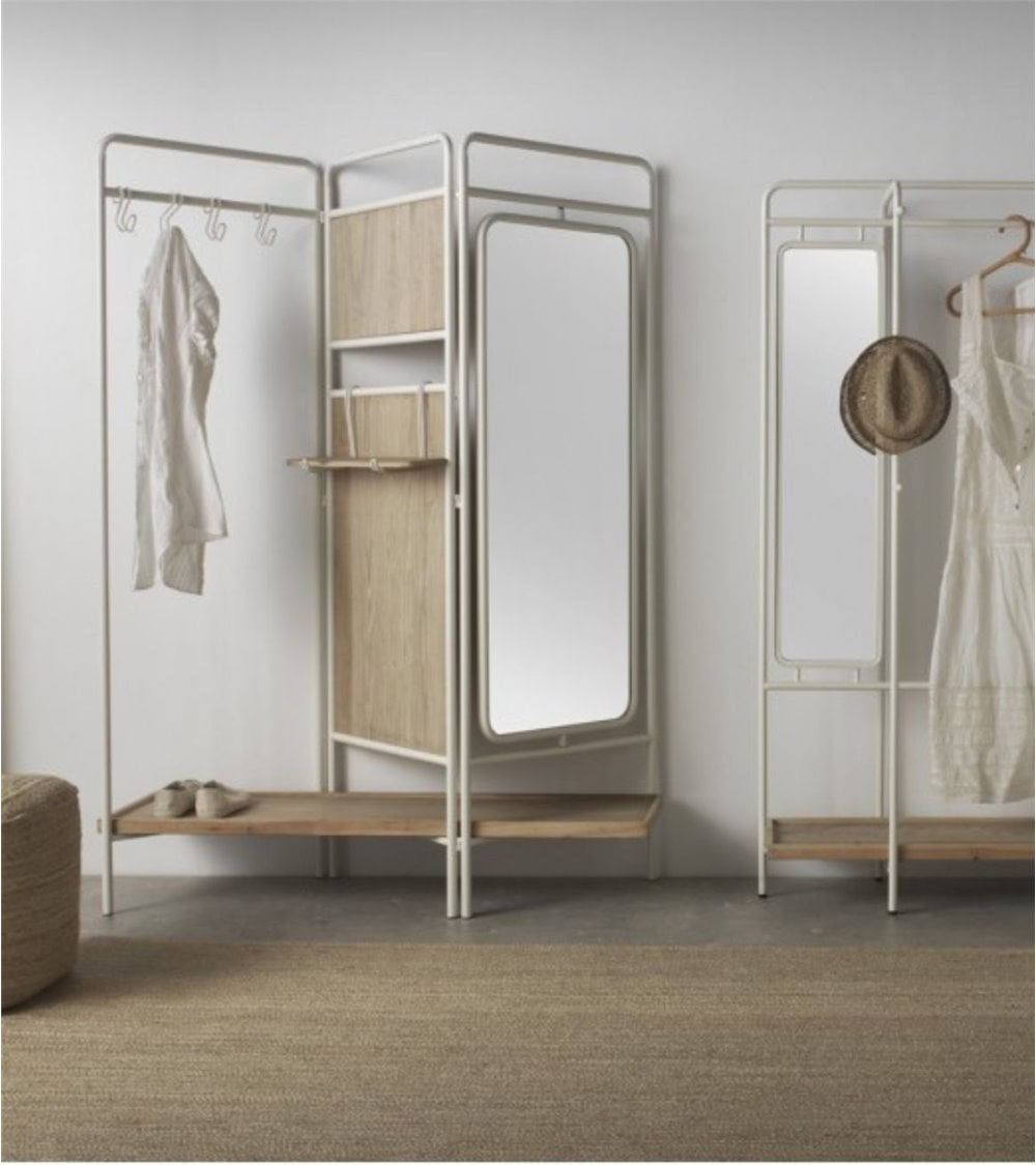 Perchero con Tres Hojas en Forma de Biombo