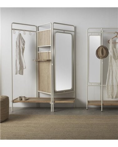 Perchero con Tres Hojas en Forma de Biombo