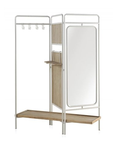 Perchero con Tres Hojas en Forma de Biombo