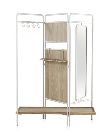 Perchero con Tres Hojas en Forma de Biombo