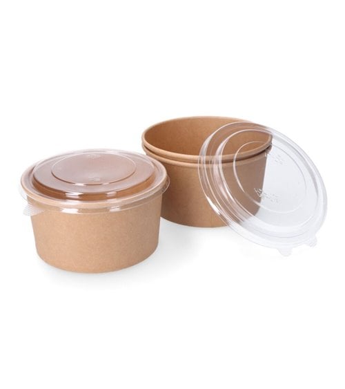 Envase de Cartón Biodegradable con Tapa de Plástico Pack 3