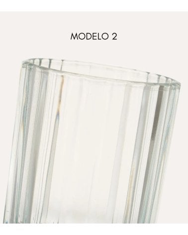 Vaso de Baño Portacepillos de Cristal con Textura