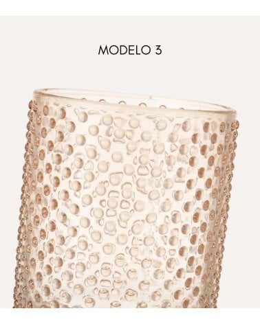 Vaso de Baño Portacepillos de Cristal con Textura