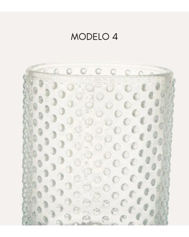 Vaso de Baño Portacepillos de Cristal con Textura