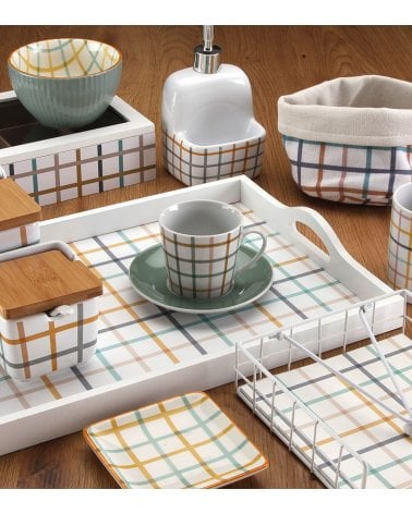 Set de 6 Tazas y Platos Peter de Porcelana