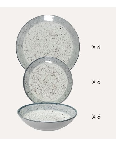 Vajilla de 18 Piezas Marea de Porcelana