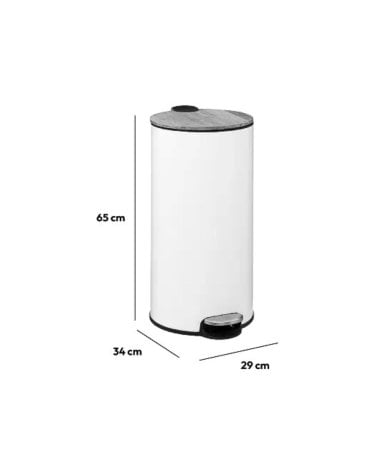 Cubo de Basura Modern con Tapa de Bambú