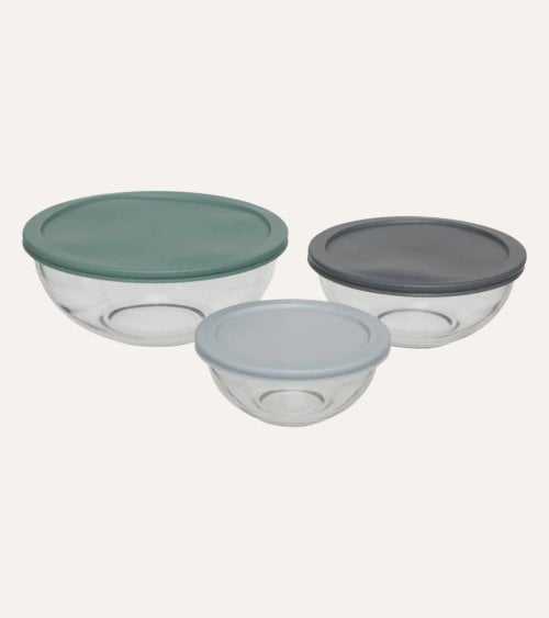 Set de 3 Fiambreras de Cristal